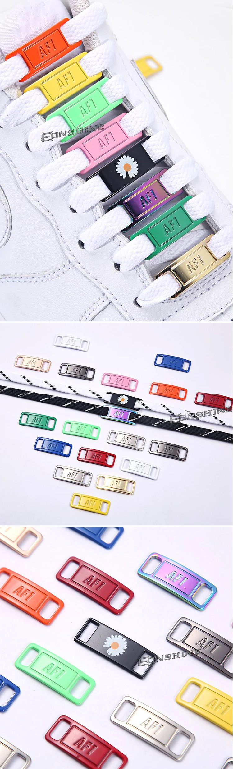 Diy 2Pcs/Pair Af1 Airforce Metal Decorative Shoe Lace Charms Tags Buckle Shoelaces Accessories Lock for Sneaker