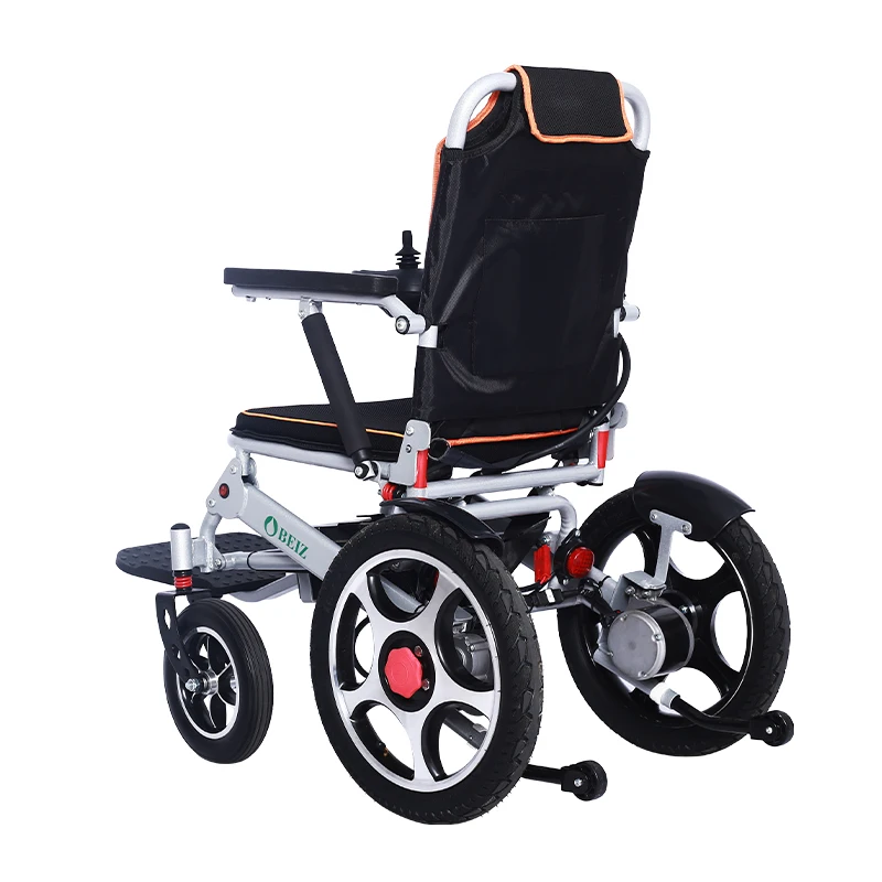 2023 New Trending Light weight portable wheel chair with remote controller for disable foldable airplane electric wheelchair manufacture