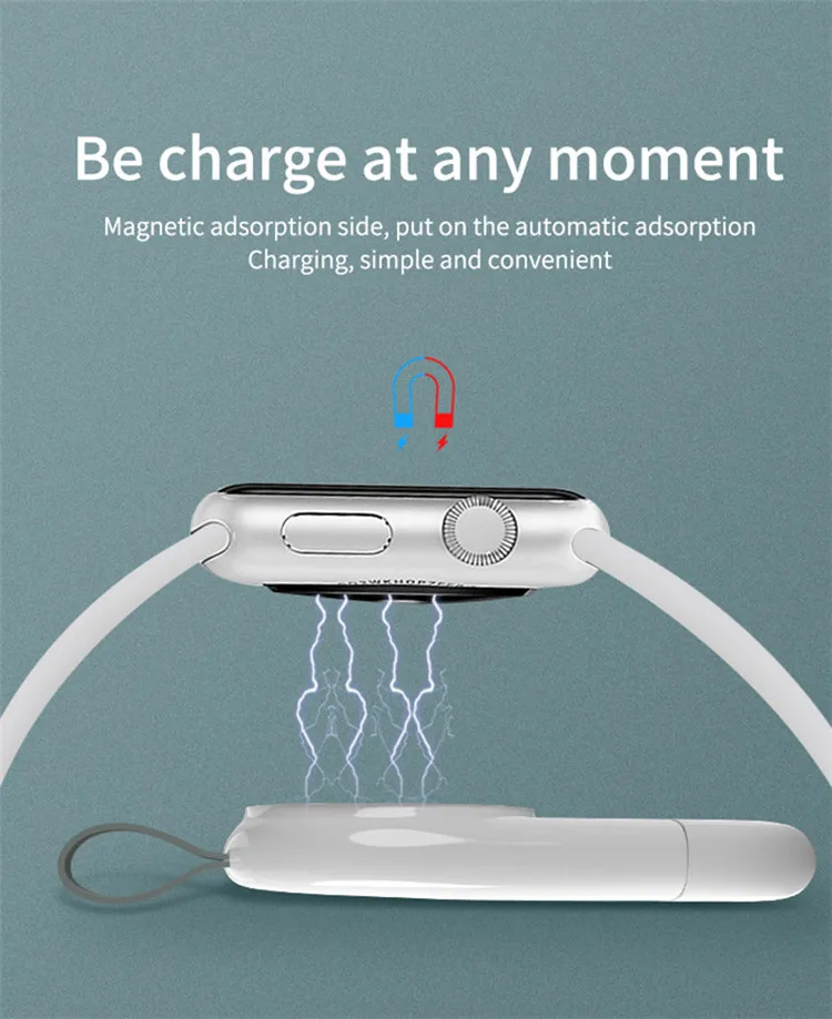 Portable Wireless Usb A Type C Mini Smart Watch Charger For