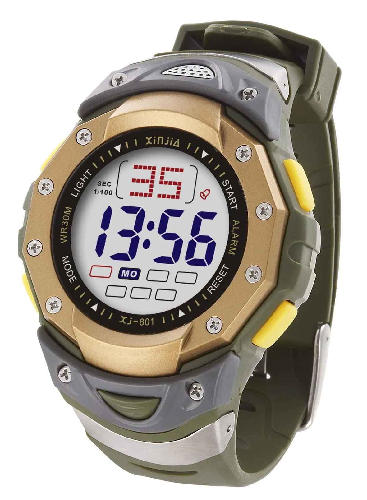 新设计鑫嘉运动数字手表30米防水电子腕表