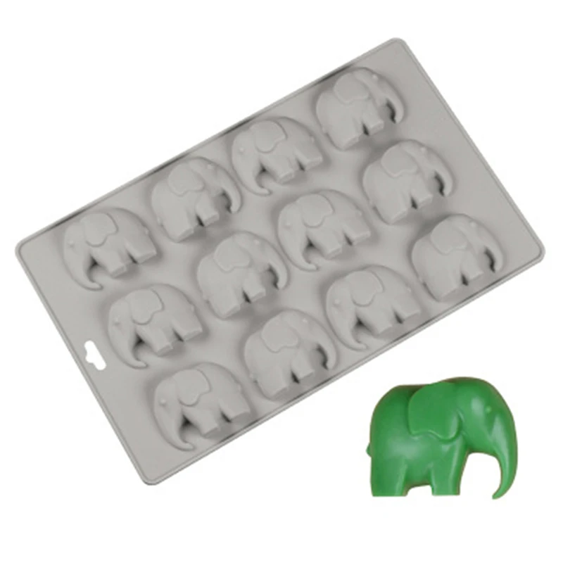Diy 3d Baby Elephant Cake Mold Silicone Chocolate Cookie Baking Pan Ice