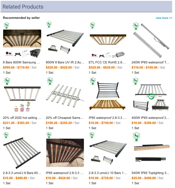 Top selling 5 channels seperated dimming led grow light bar for hydropanoics