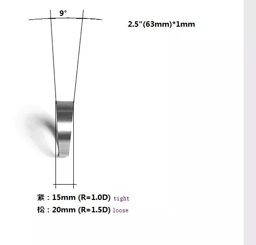 Pure Titanium Gr1 Gr2 pie cuts 2inch 50.8mm 2.5inch 63.5mm 3inch 76mm 3.5inch 89mm with 9 degree price per piece