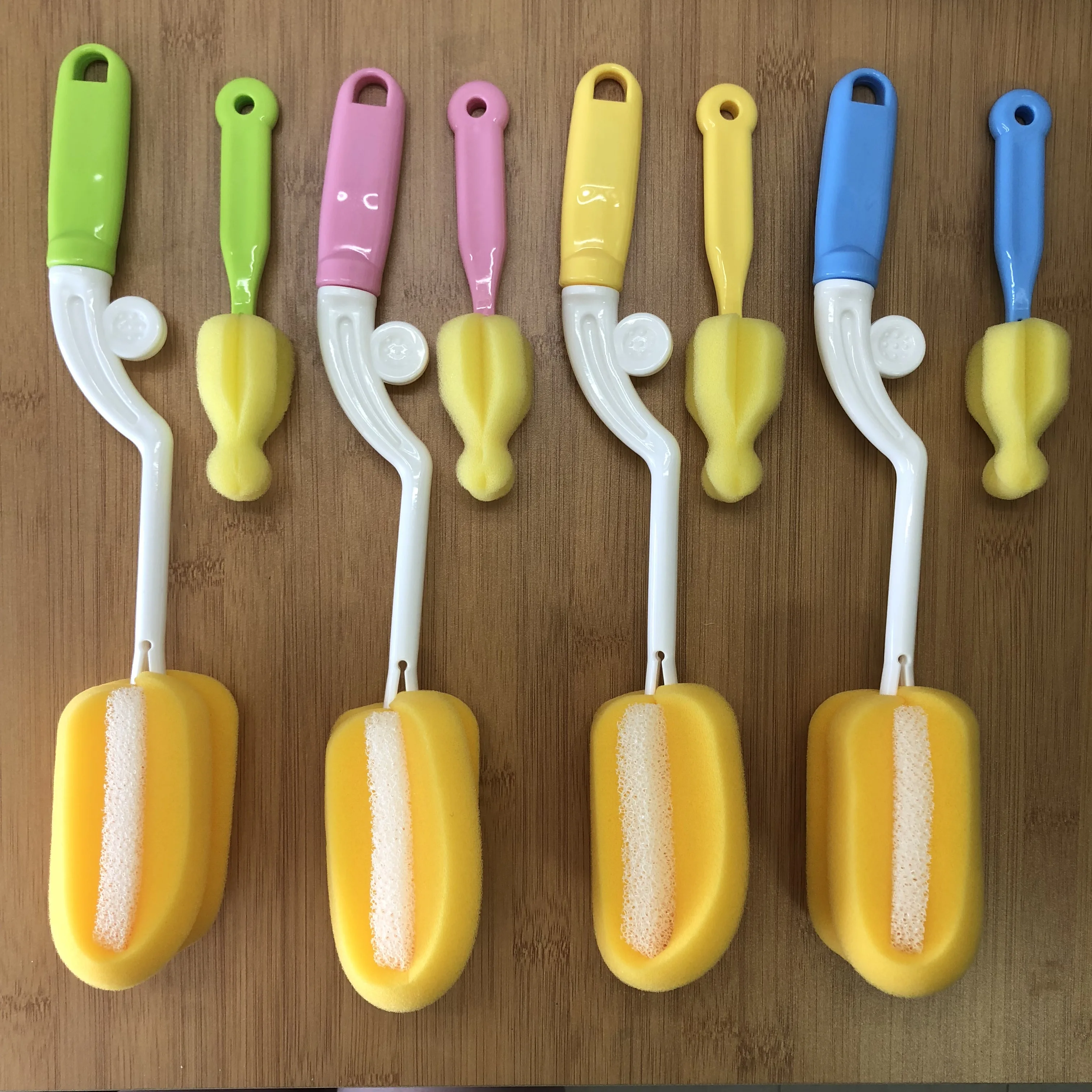 Rotating Sponge 360 Degree Rotating Anti-bacterial Sponge Brush Milk Bottle Brush ...