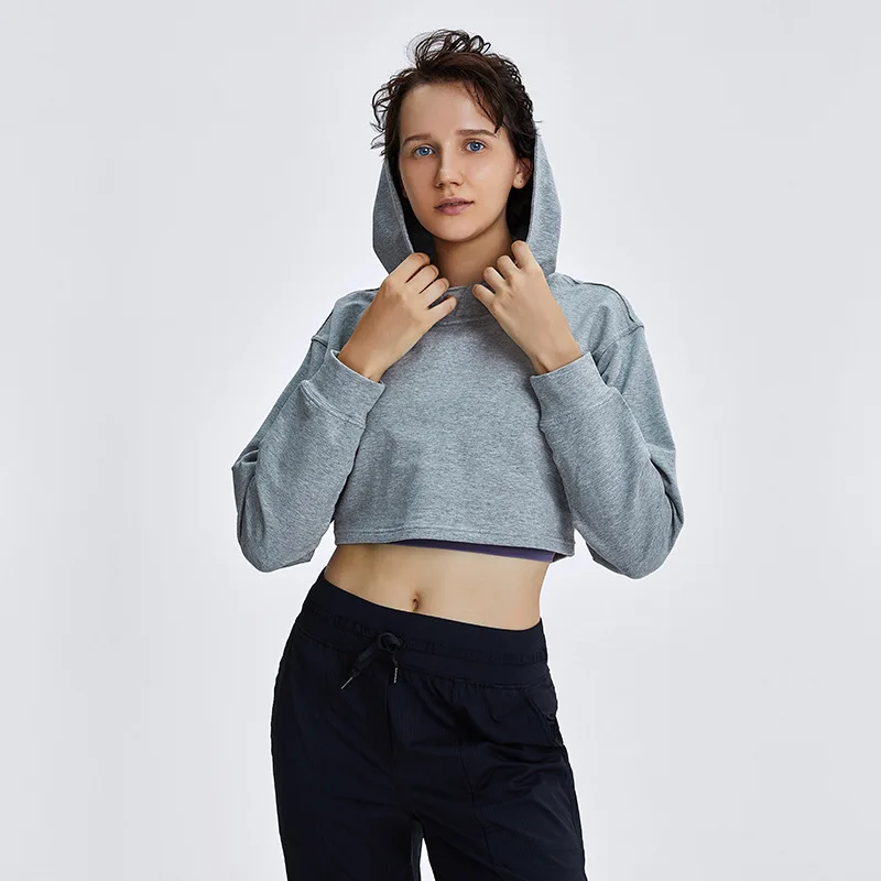 
New Arrival Long Sleeve Crop Top Hoodie Yoga Hoodie For Woman New Arrival Long Sleeve Crop Top Hoodie Yoga Hoodie For Woman