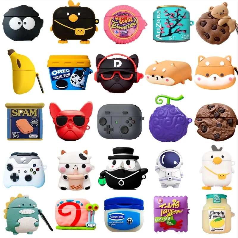 Cute Cartoon 3d Silicone Animal Headphone Case For Airpods Pro 