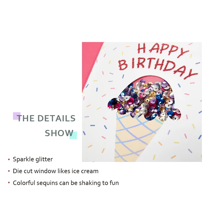Ice cream Cards with Envelopes