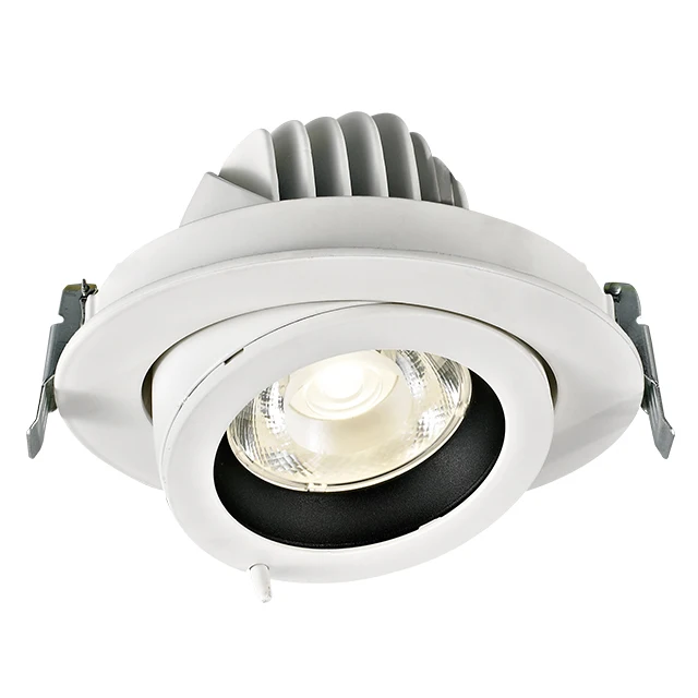 High Quality Interior Light Recessed 360 Degree Head Adjusted Cob White Gimble Led Spot Down Light