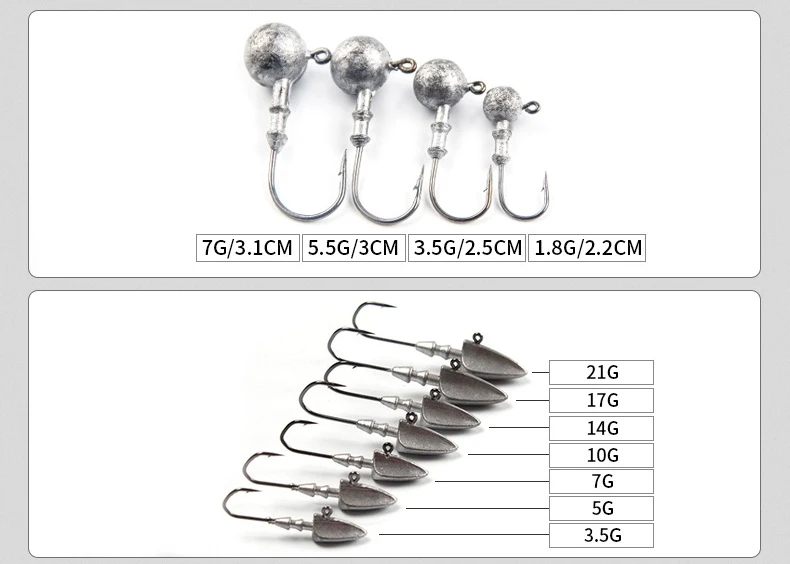 Hook Leaded Round Jighead Bulk Fishing Jigs Heads Buy Bulk Fishing