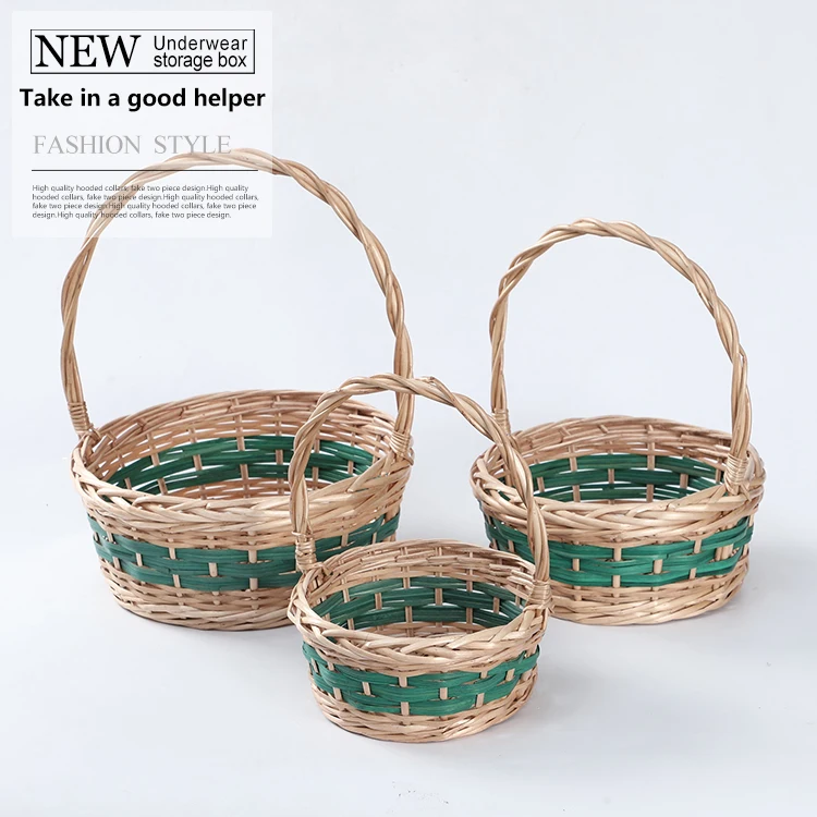 Wholesale Cheap Wooden Gift Basket Wicker Fruit Basket Mothers Day Baskets  With Hande - Buy Wooden Gift Basket Mothers Day Baskets,Gift Basket
