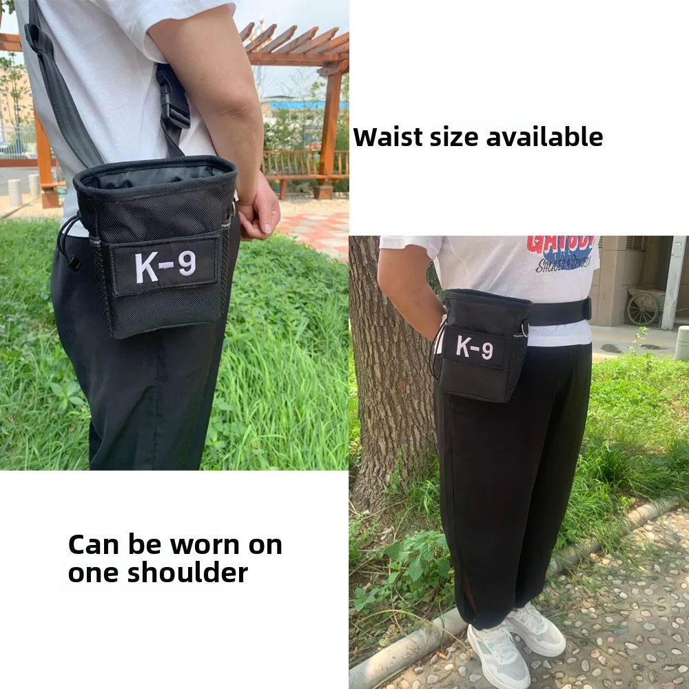 Multifunctional K9 Dog Training Waist Bag Outdoor Pet Feeding Bag with Nylon and Linen Supplies for Dog and Cat Training
