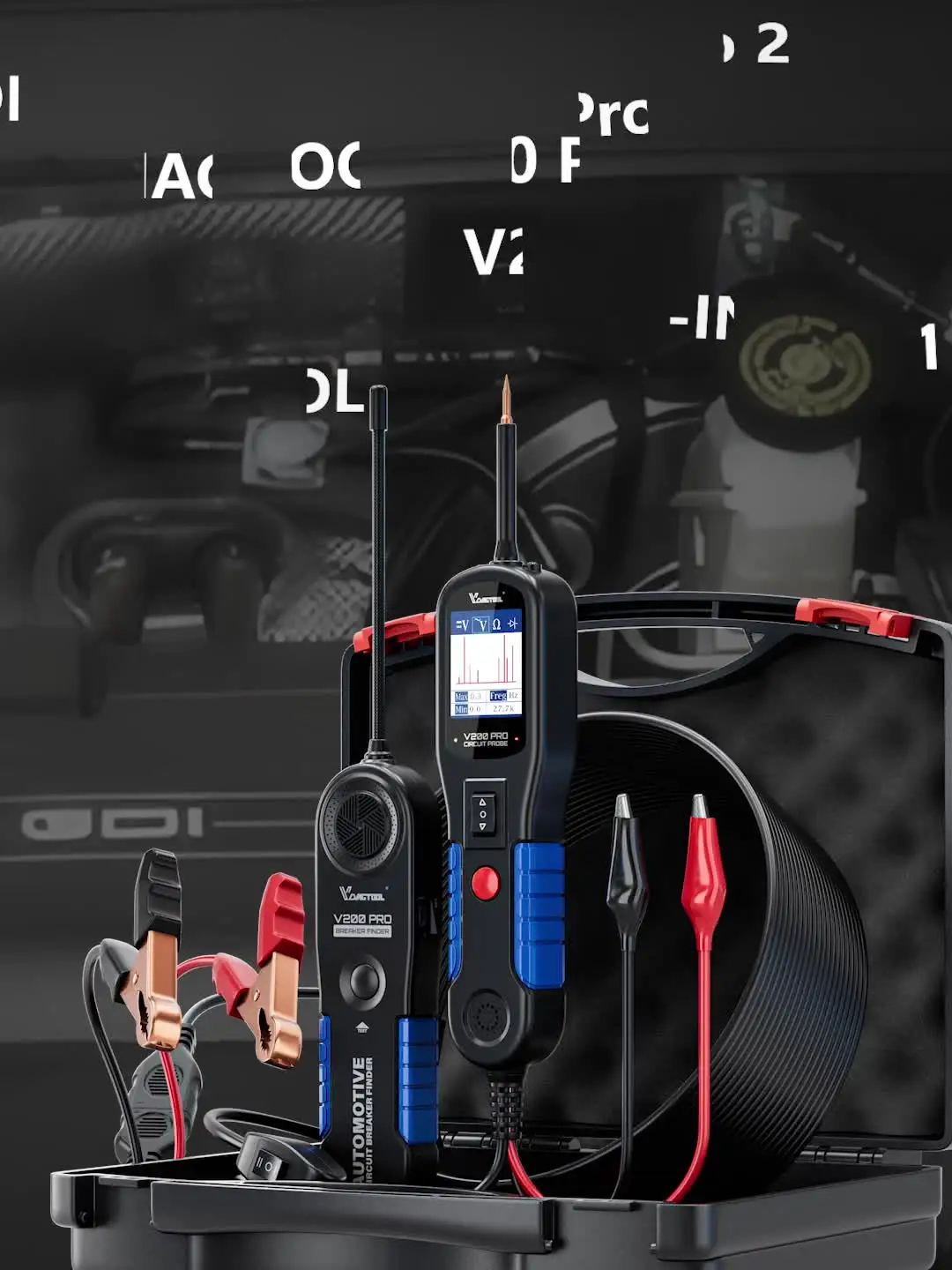 VDIAGTOOL V200 PRO - Tester De Circuit Auto Puissant Avec Sonde 30 Broches & Câbles Longs