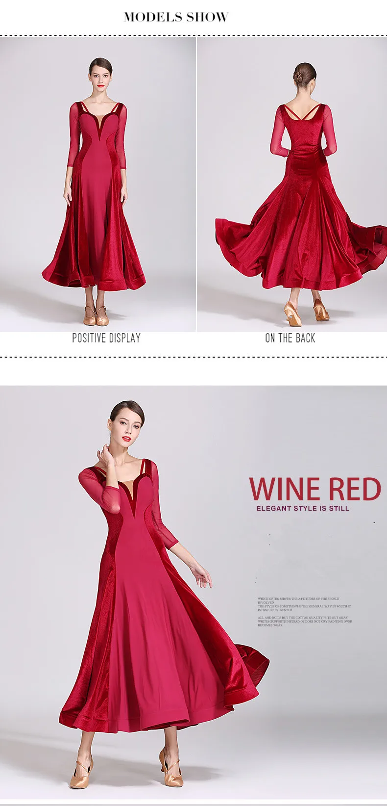 Plus Size Ballroom Competition Dress International Standard Ballroom