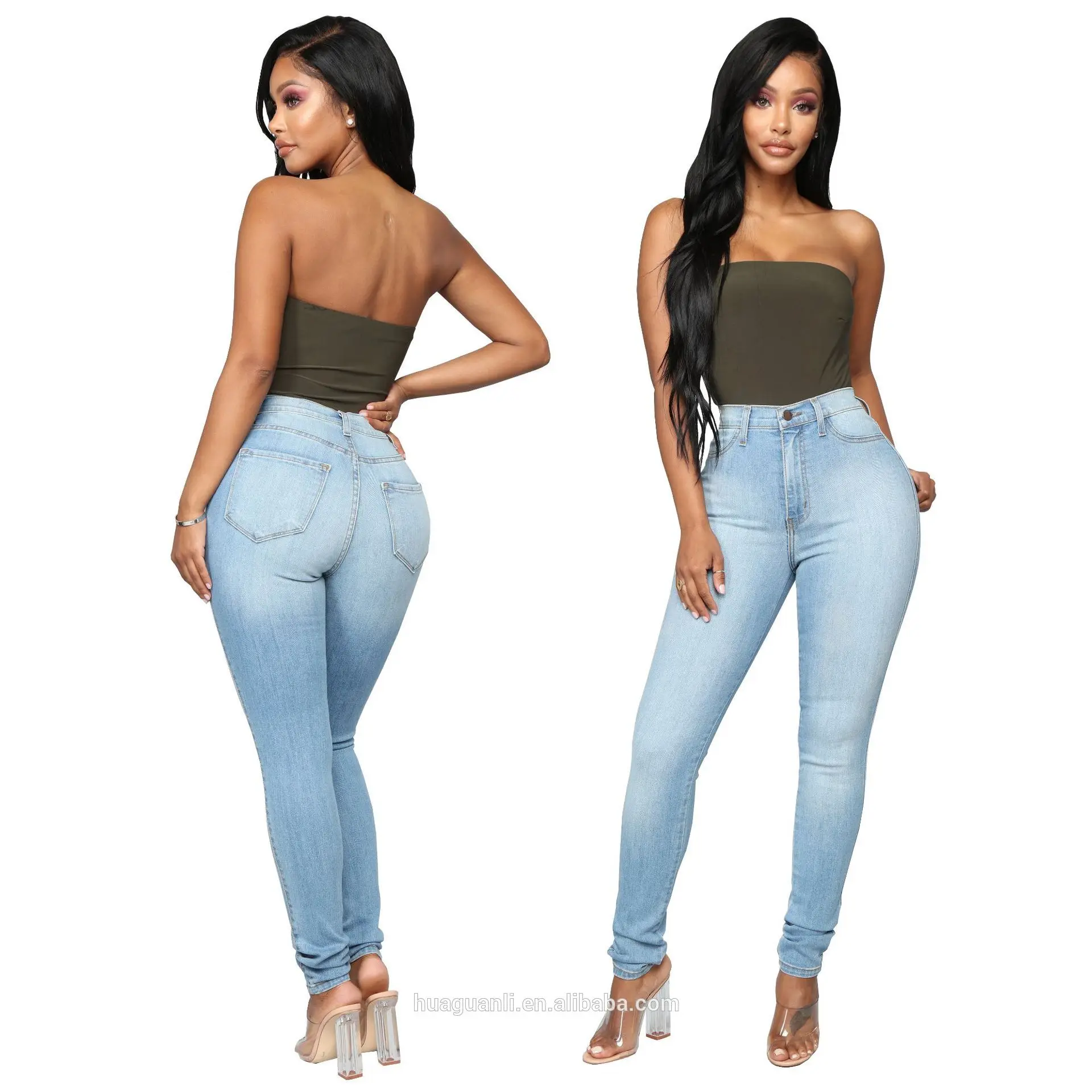 high waist pants denim