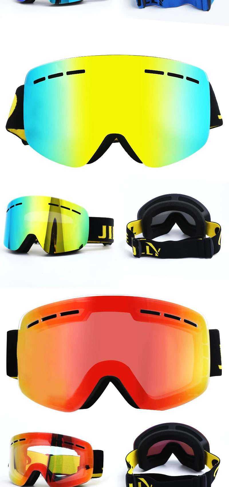 Custom Cylindrical Antifog Frameless Snowboard Goggles Googles Ski
