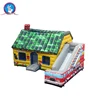 Unique design House shape inflatable bouncer with slide