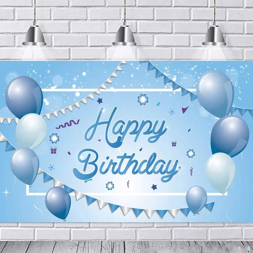 Banniere De Joyeux Anniversaire Rose Bleu Noir Argent Or Toile De Fond Pour La Decoration De Fete D Anniversaire Fournitures Buy Joyeux Anniversaire Partie Decoration Genre Indiquent La Toile De Fond Photographie Fond Product