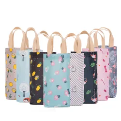 Waterproof Tote Bag Thermos Cup Holder Portable Oxford Cloth Printed Umbrella Hand Carrying Water Cup Bag