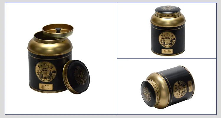tea custom packaging tin cans irregular shape metal tea tins cans