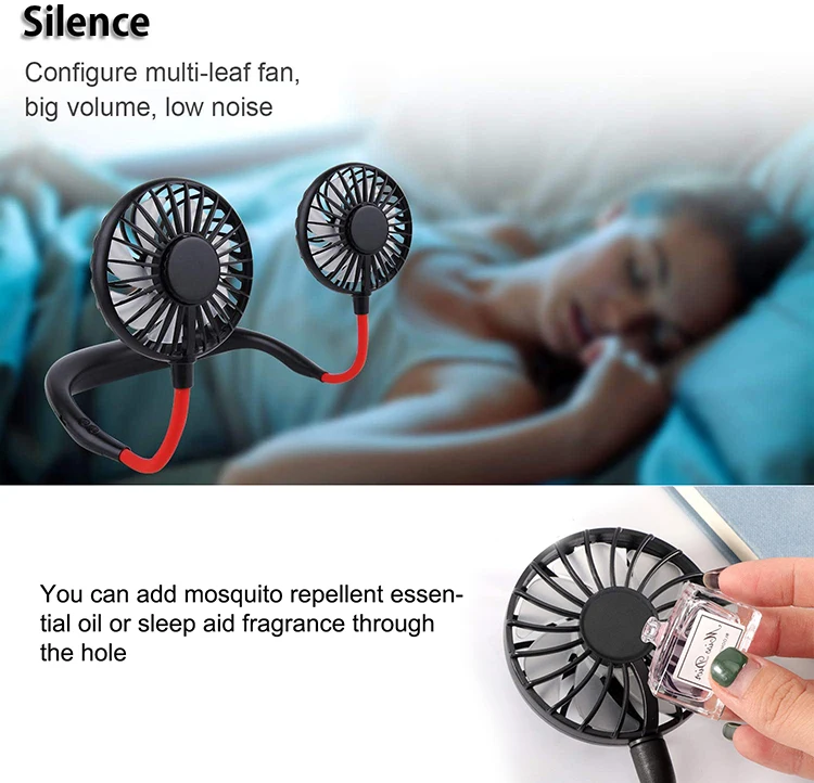 Amazon New Design Ideas 2020 Home Living Office School  Kitchen Gadgets For Kids and Adults Mini Hanging Neck Fan Sports Fan