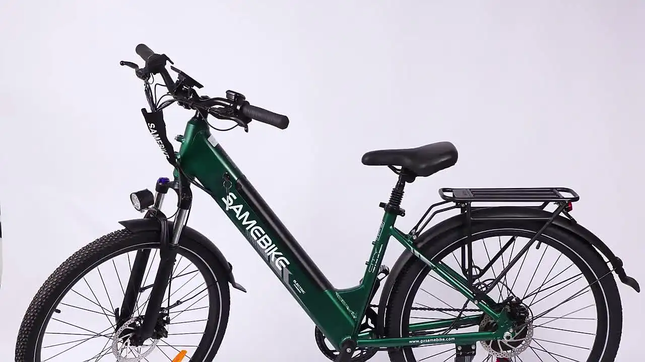 SAMEBIKE Electric City Bike Integrated Battery Disc Brake