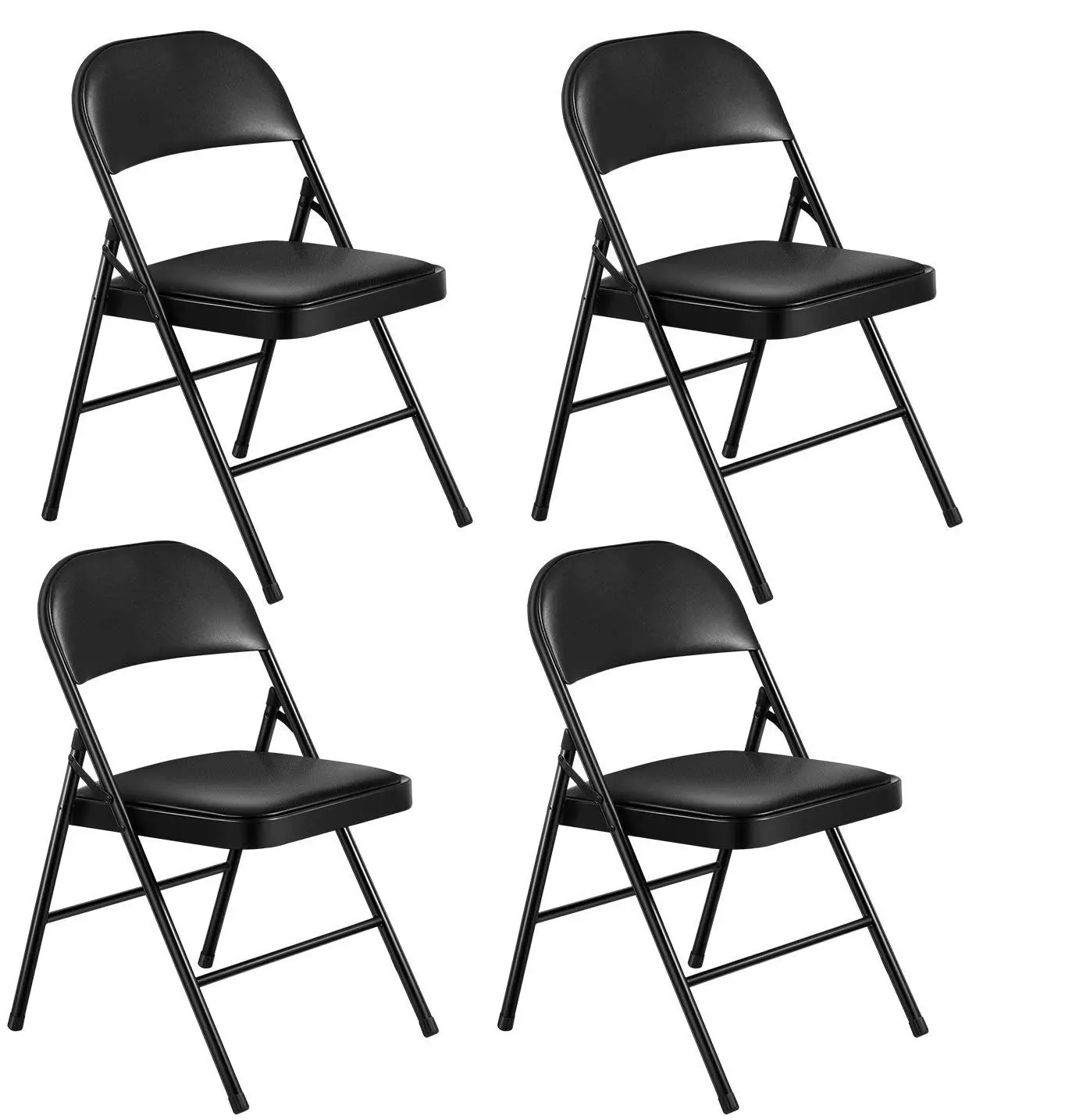 Free Sample Folding Chair Steel Upholstered Padded Seat And Back Vinyl
