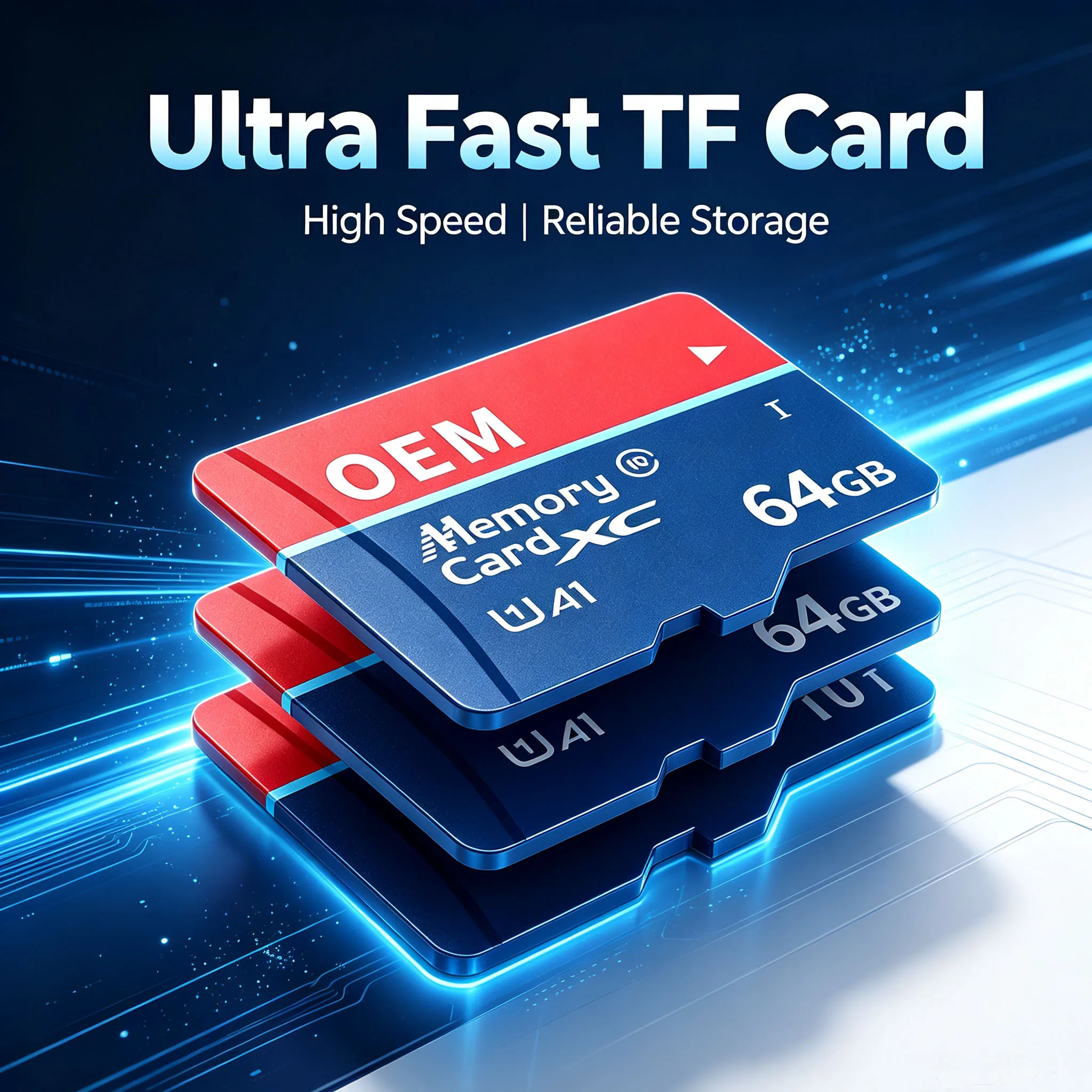 Side-by-side comparison of microSD Express card (with EX logo) and standard UHS-I card