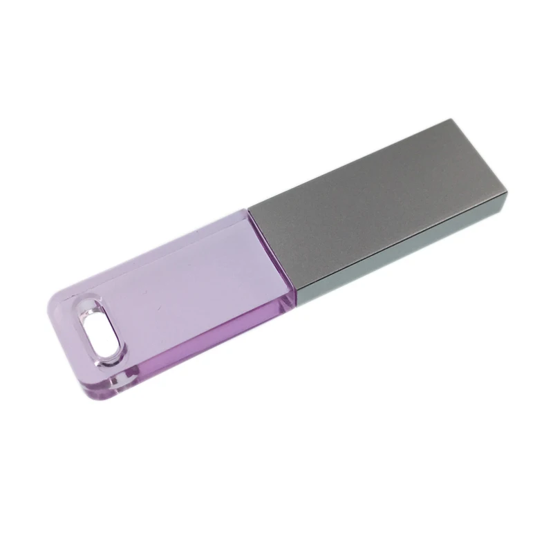 Mini Crystal Acrylic Light Up Usb Flash Drive Glass With Custom Logo