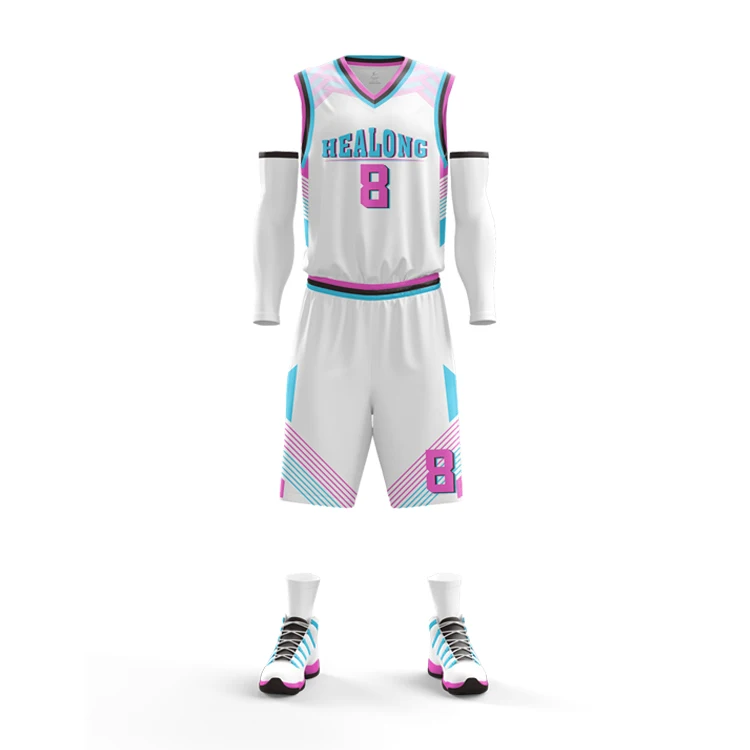 Custom Design Team Basketball Uniform Pink Women Basketball Jersey ...