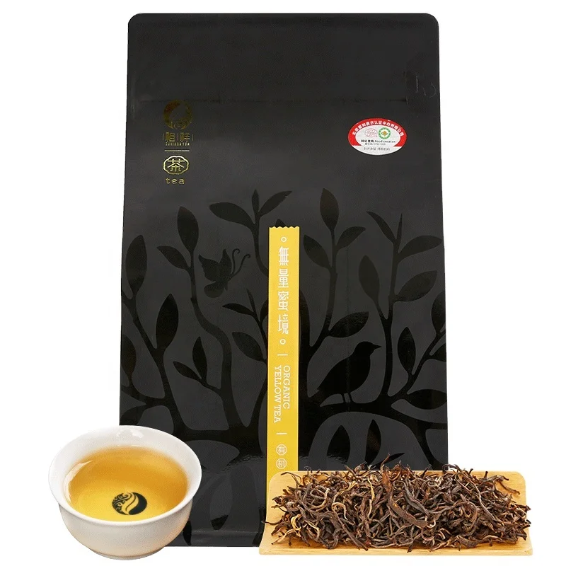 
Chinese Specialty Yellow Tea Golden Yellow Leaves Golden Tea Soup Micro Fermentation Organic Yellow Tea 