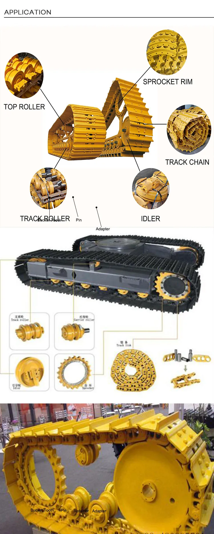 Excavator Ex120 Track Chains D6d D6h D6r Bulldozer Track Link Track