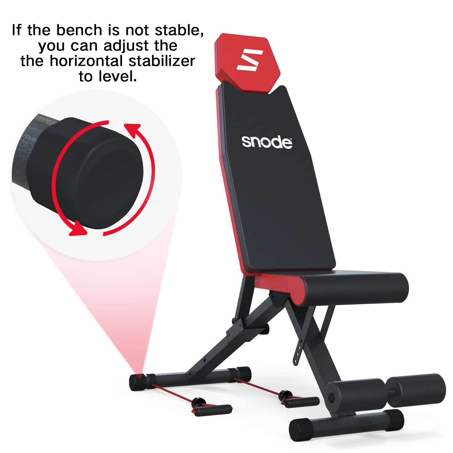 Snode Adjustable Bench Snode Adjustable Dumbbell Bench - Indoor Fitness Support