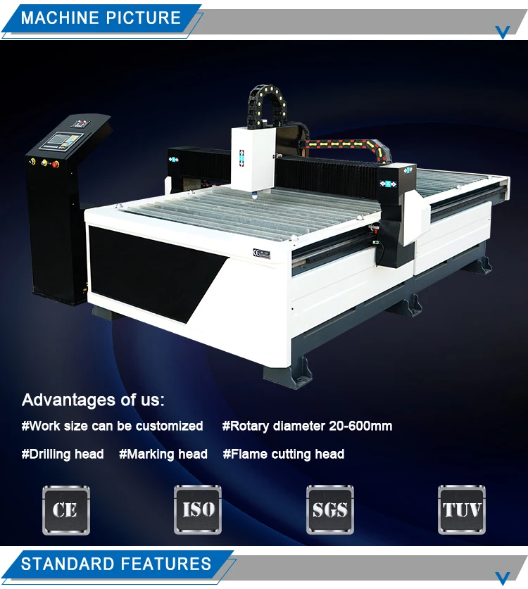 plasma cutting machine 1500*3000mm 100A