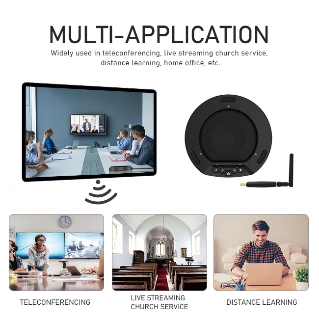 Runpu N30w Enhanced 2.4g Wireless Conference Omnidirectional Microphone