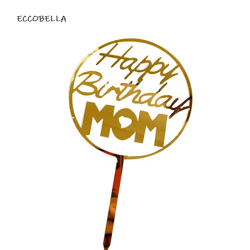 Details about   Acrylic Mother Daddy Happy Birthday Cake Topper Cupcake Baking DecorationLDUKMB 