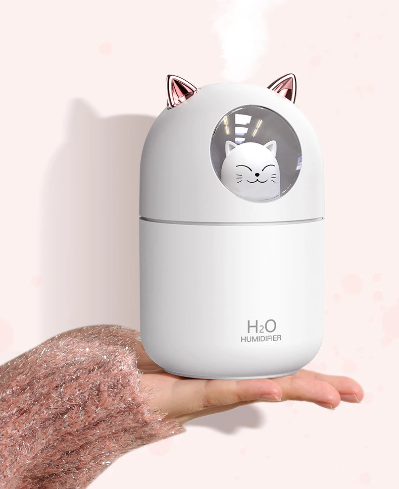 Handheld night light mute car office USB air purifier ultrasonic humidifier diffuser
