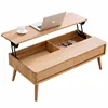 Commercial office furniture round oak coffee table natural solid