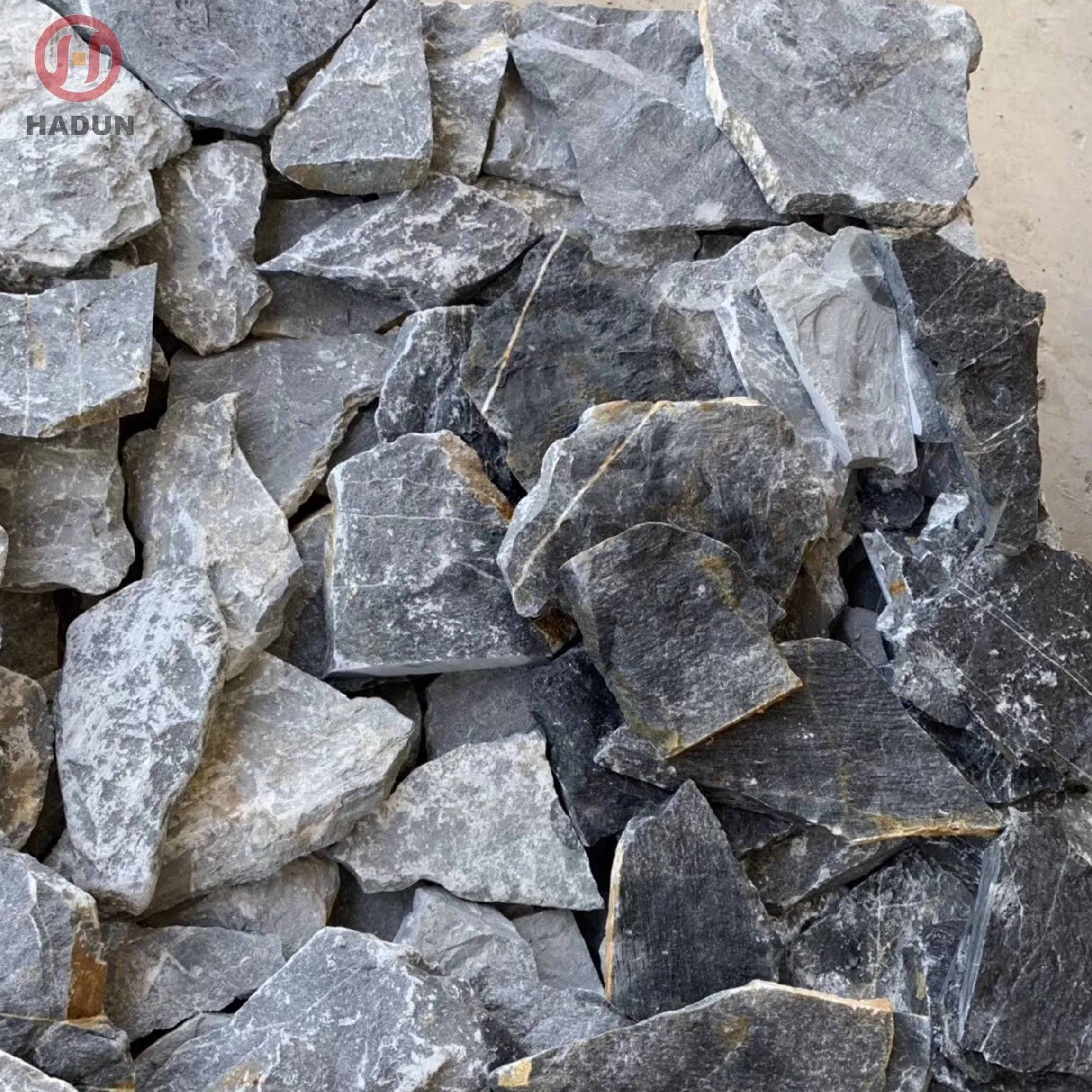 蓝色石灰石文化松散石材用于墙面 材料: 天然石材/天然石板/天然石英