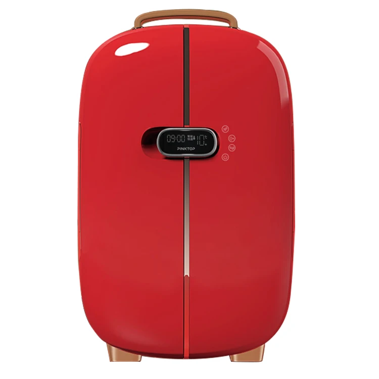 
Promotion price 13L double door home smart compact led red small fridge for home 
