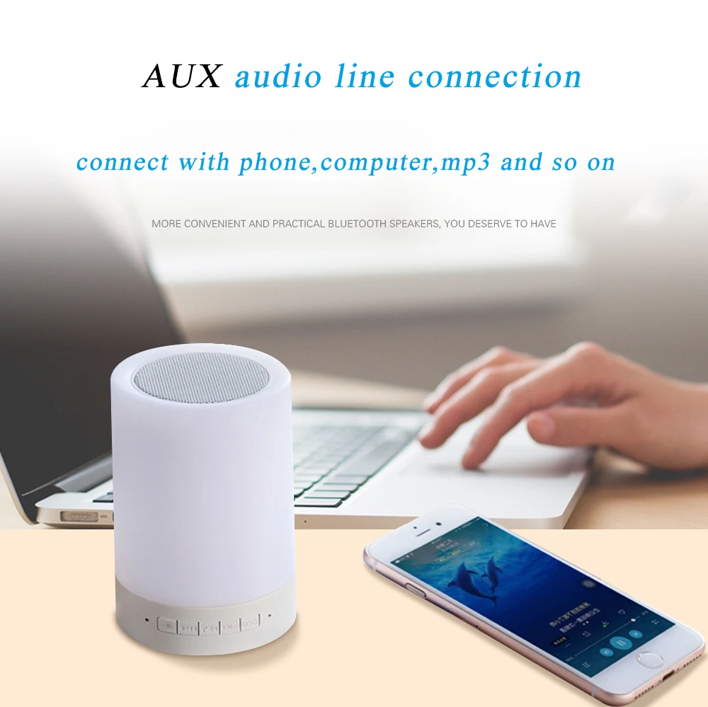 China Factory Direct Portable Smart Down Music Speaker With Light Led - ANKUX.COM