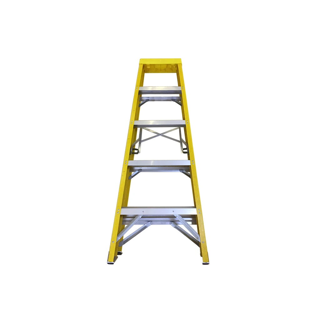 4 Steps Fiberglass Folding Ladder Bearing 150kg Quality Protection ...