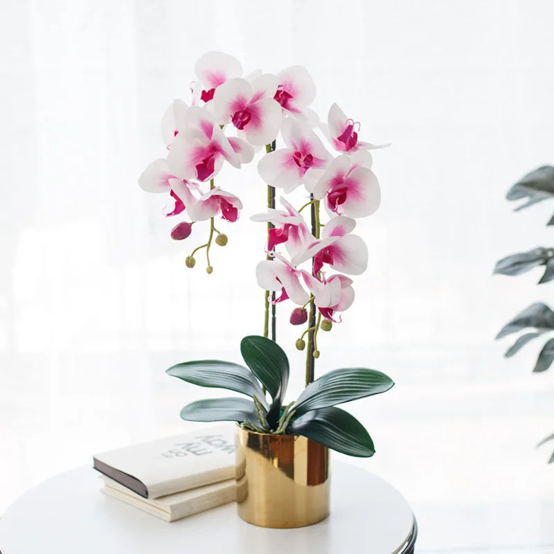 10PCS Artificial flower, fake flower,Phalaenopsis moth orchid wholesale Home decoration, wedding good decoration, living room decoration,