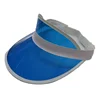 Women Men Sun Visor Caps Transparent Plastic Sun Hat Elastic Headband Solar Face Shield Hat