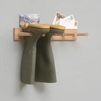 wooden boot rack