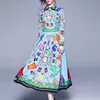 2019 NEWEST autumn western style letters perfume bottle printed long sleeve dress