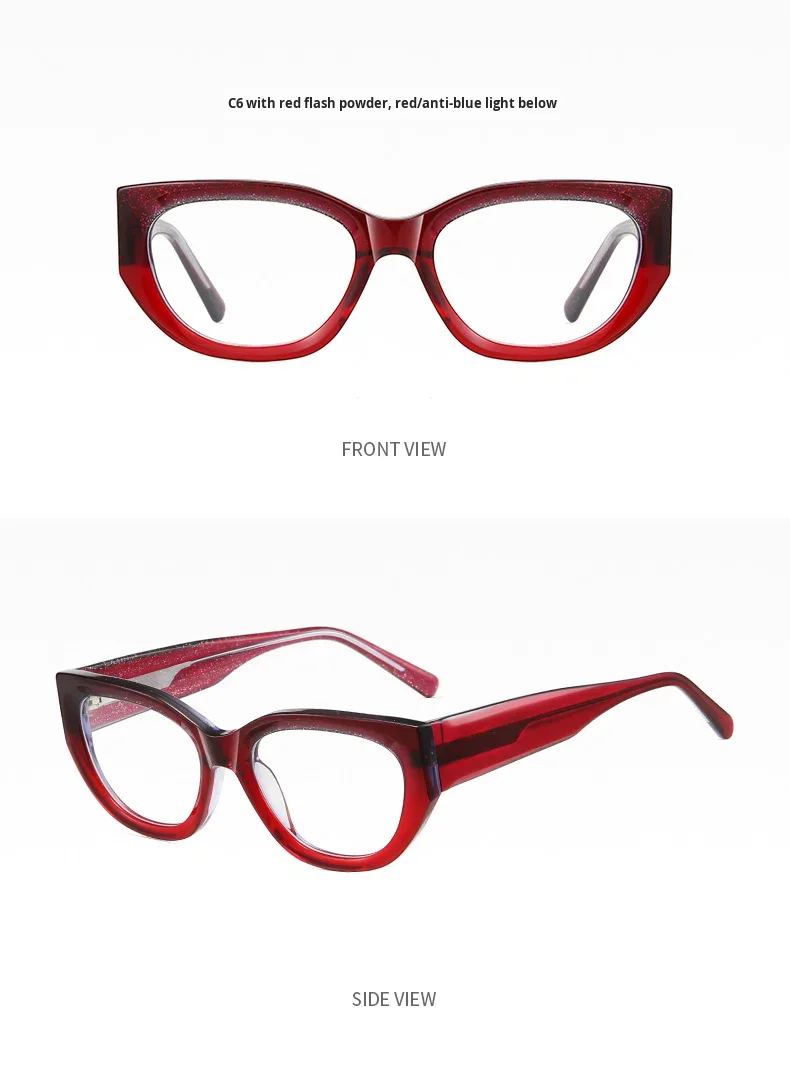 Blue Light Blocking Women's Optical Eyeglass Frames Luxury Style_voghion.com