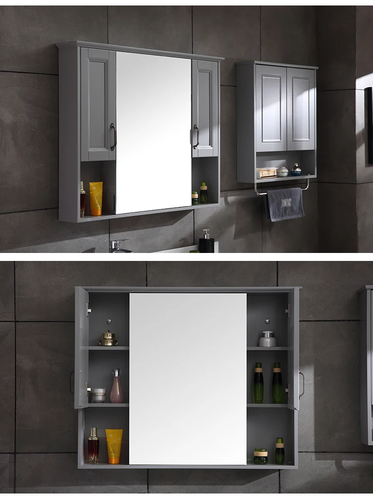 Bathroom cabinet combination mirror cabinet bathroom  wash basin of counter top cabinet solid wood european-style bathroom cabin