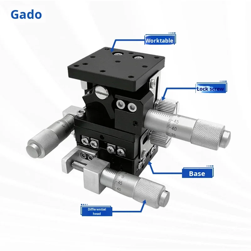 90 three axis motion displacement table aluminum alloy engine manual fine adjustment-15