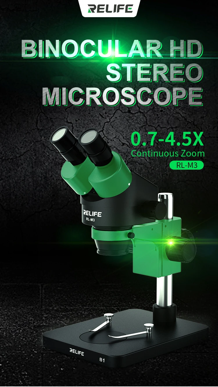 RELIFE RL-M3-B1 Binocular HD stereo microscope for mobile phone repair