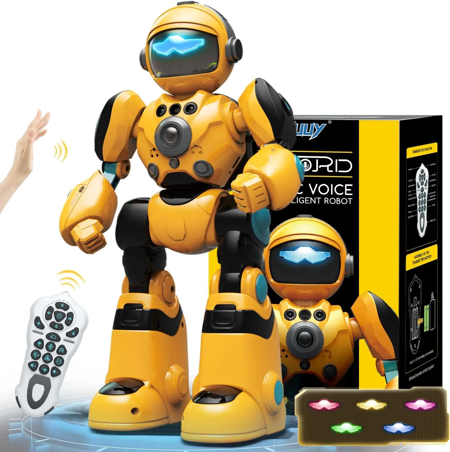 DWI Dowellin RC Robot Toys for Kids Ages 3 4 5 7 Year Old Magic Record Voice Function Remote Control Robots Toy